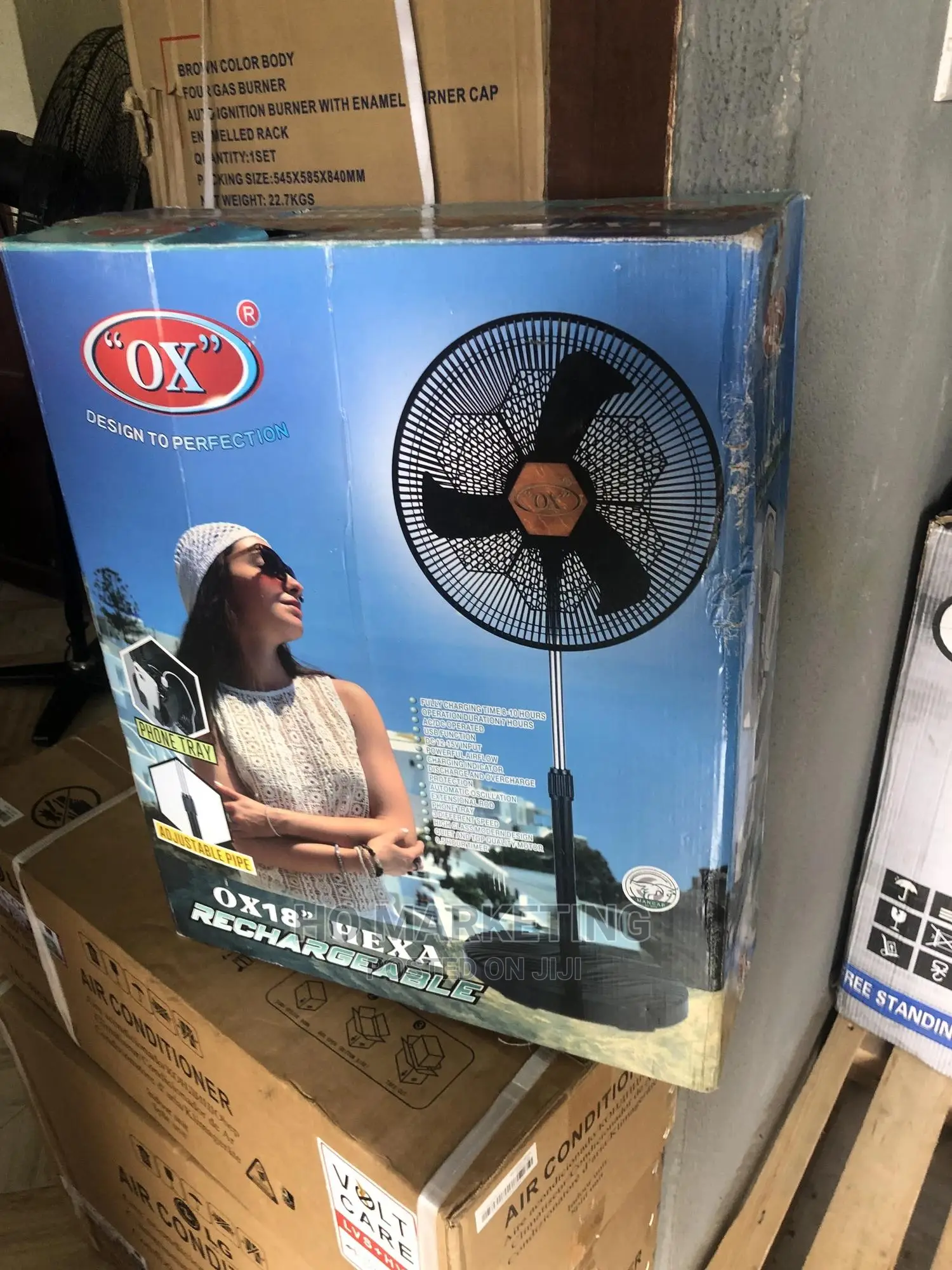 Ox Rechargeable Standing Fan Hexa
