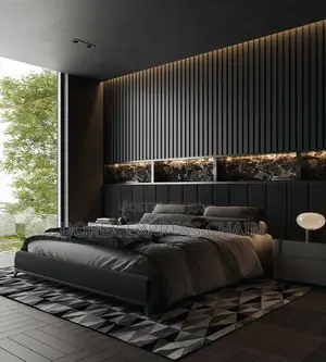 Bedframe With Bed Side And Wall Cladding