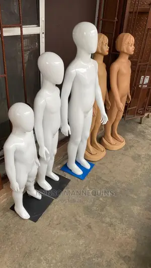 All Ages of Glossy White Faceless Kiddies Mannequin