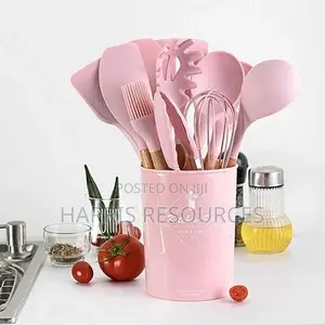 18pcs Silicone Nonstick Spoons and Knives + Chopping Board