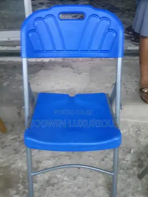 Plastic Foldable Blue Chairs