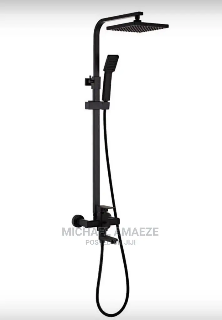 Black Square Shower Set