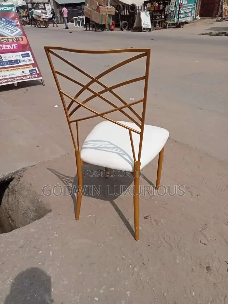Gold Cross Back Chairs