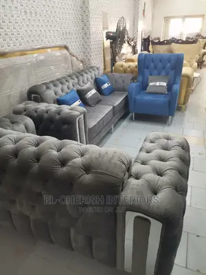 Exotic 7 Seater Living Room Fabric Made Sofa Chair.