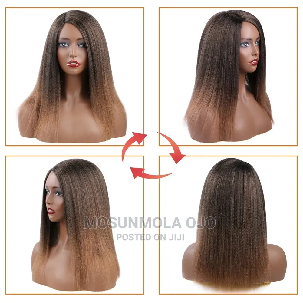 Silky Light 14inch Synthtic Yaki Afro Kinky Straight Wigs