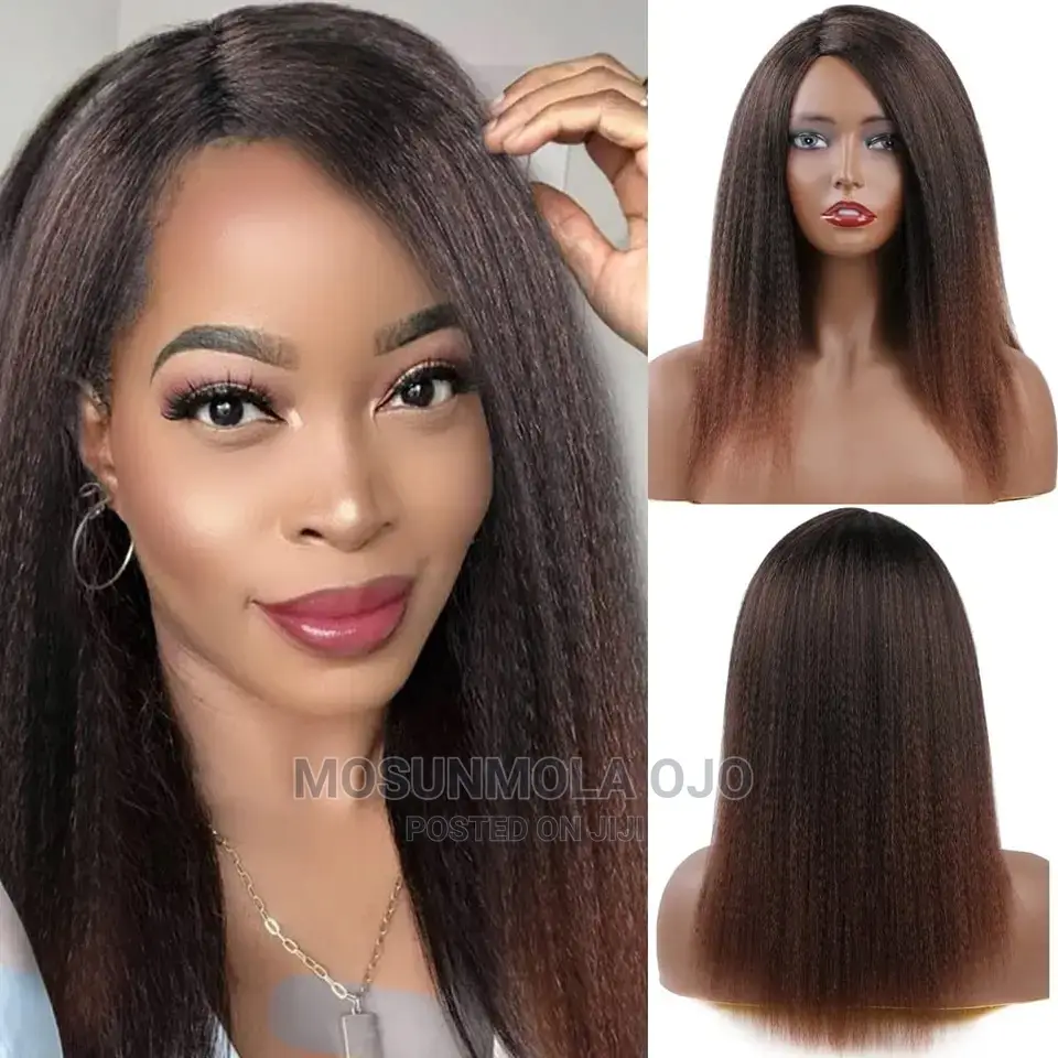 Silky Light 14inch Synthtic Yaki Afro Kinky Straight Wigs
