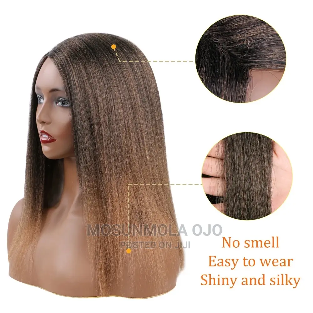 Silky Light 14inch Synthtic Yaki Afro Kinky Straight Wigs