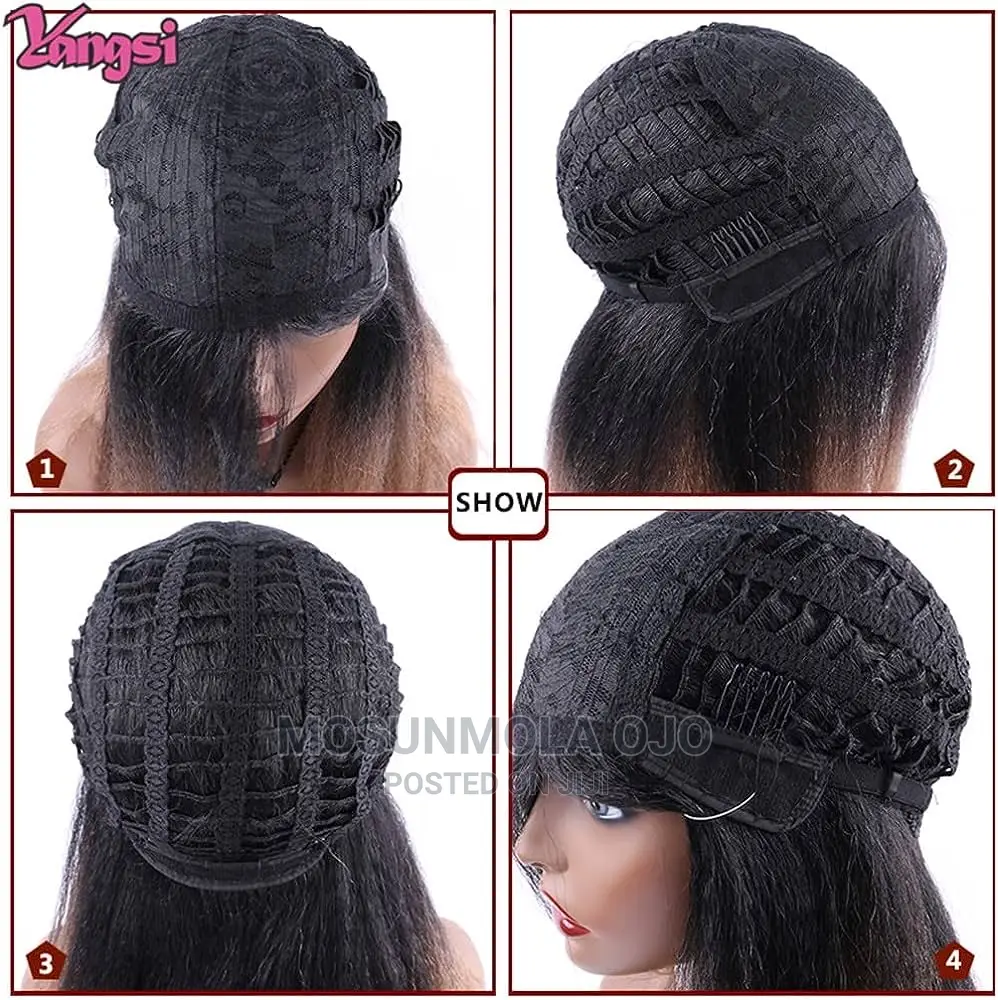 Silky Light 14inch Synthtic Yaki Afro Kinky Straight Wigs