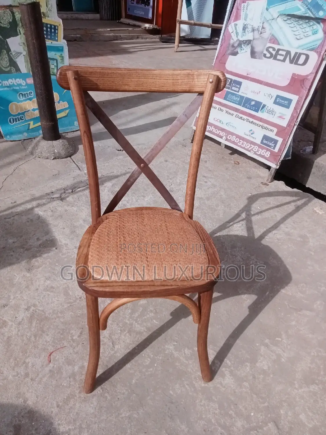 Wooden Cross Back Chairs
