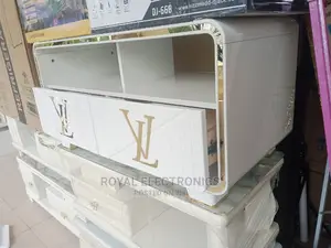 White Lv Center Table With Double Drawer