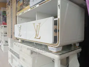 Brand New White Lv Center Table With Double Drawer
