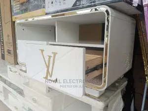 Trendy Design White LV Center Table With Double Drawer