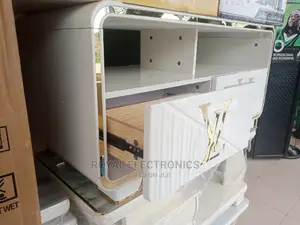 Great Quality White Lv Center Table With Double Drawer
