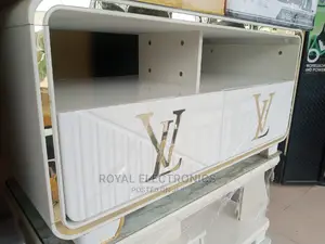 Superior Quality White Lv Center Table With Double Drawer
