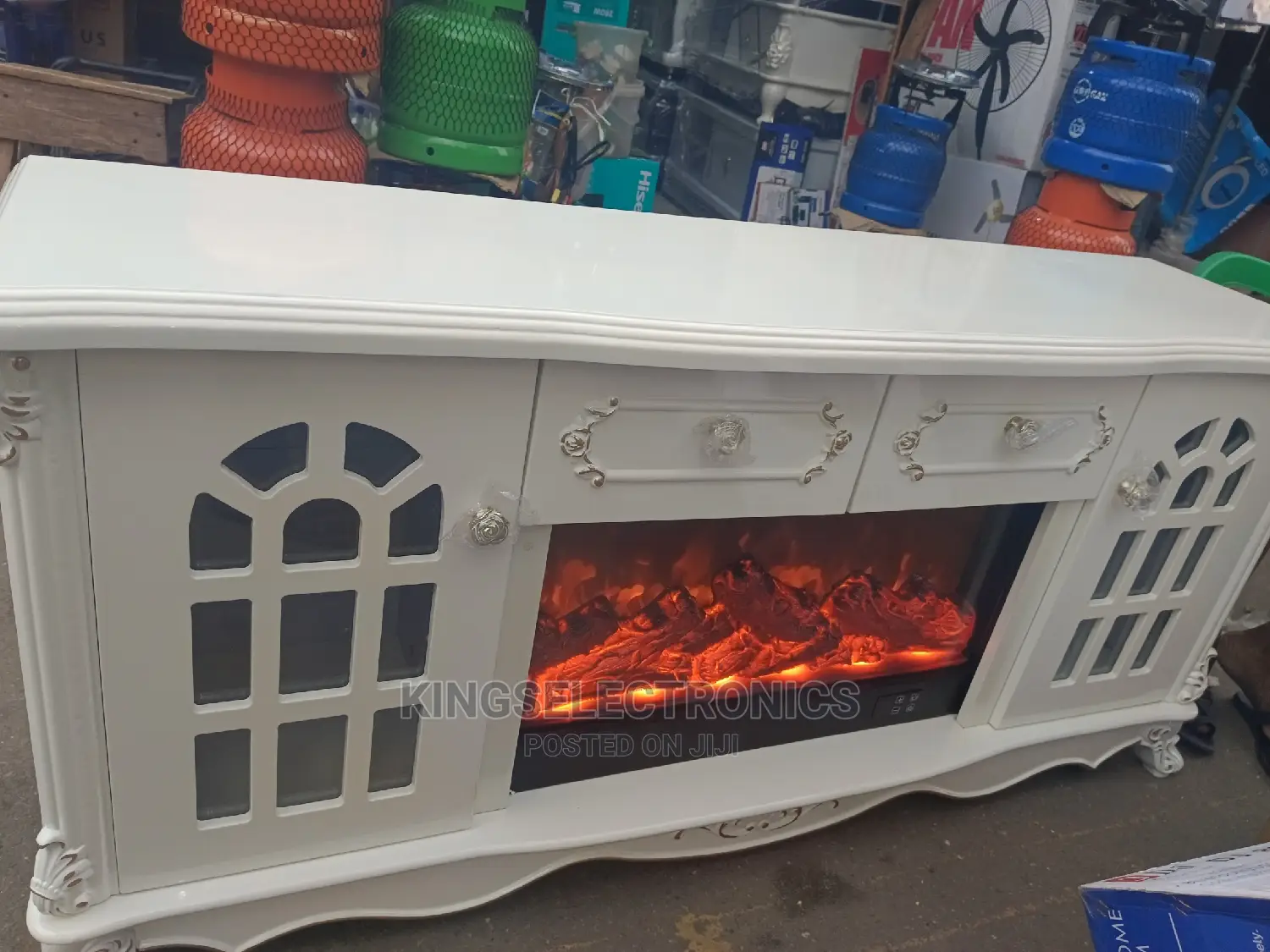 Imported TV Stand Fire Display