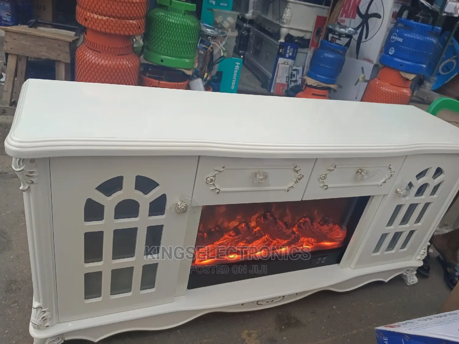 Imported TV Stand Fire Display
