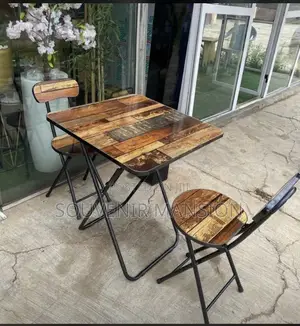 Foldable Table and Chair Wood Design