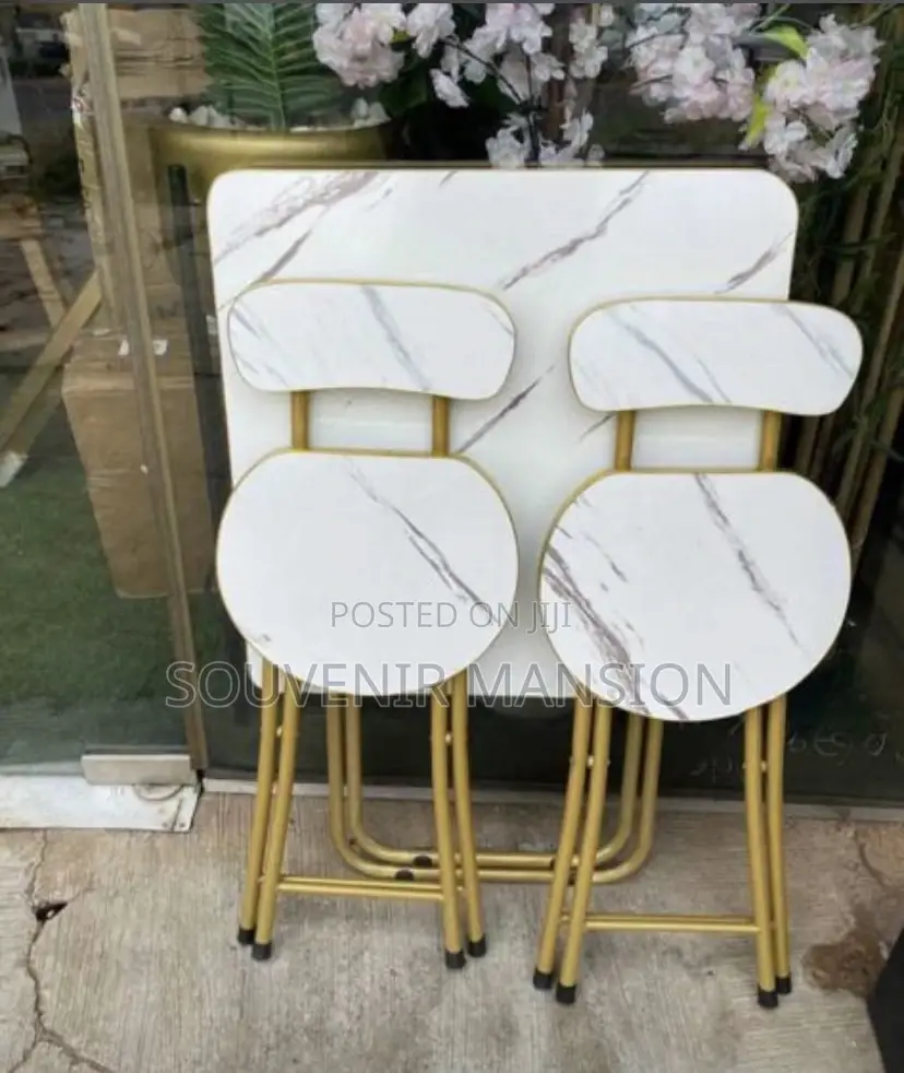 Foldable Table and Chair Wood Design