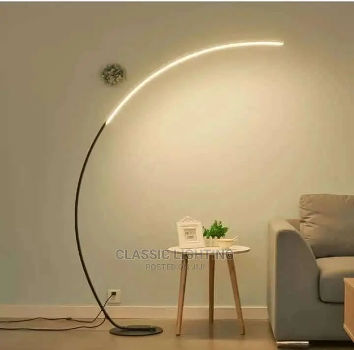 C Floor Lamp Dimming Remote Control Colorful Black White
