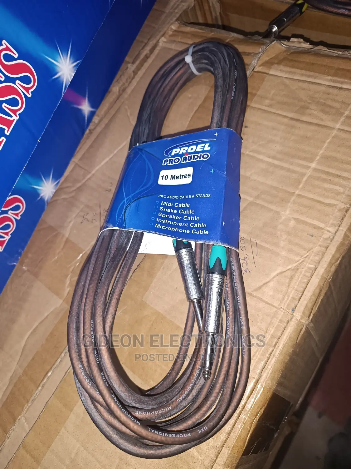 Proel Noiseless Cord. 10m Jack to Jack