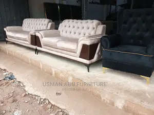 Modern 7 Seater Living Room Fabric Made Royal Sofa Chair.