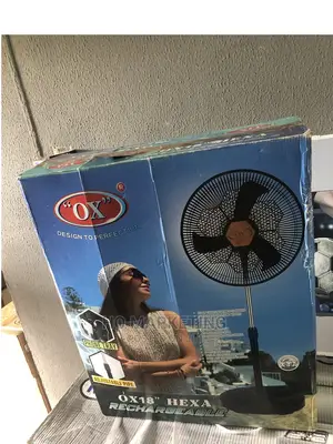 Best Selling Ox Hexa Rechargeable Standing Fan 18"