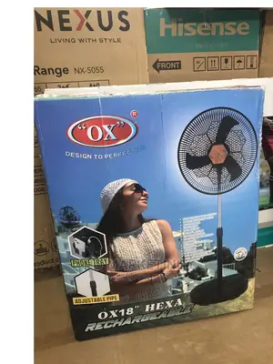 Brand New Ox Fan Rechargeable Hexa -18"