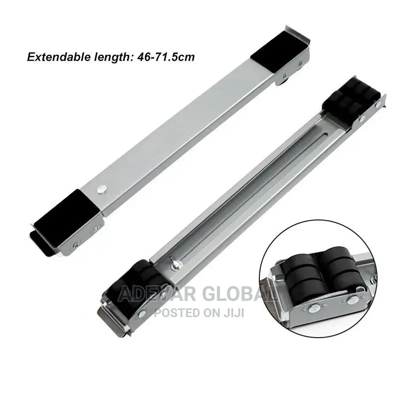Rails With Wheels for Washing Machine Fridge Support Stand