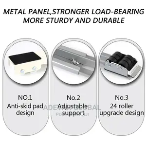 Rails With Wheels for Washing Machine Fridge Support Stand
