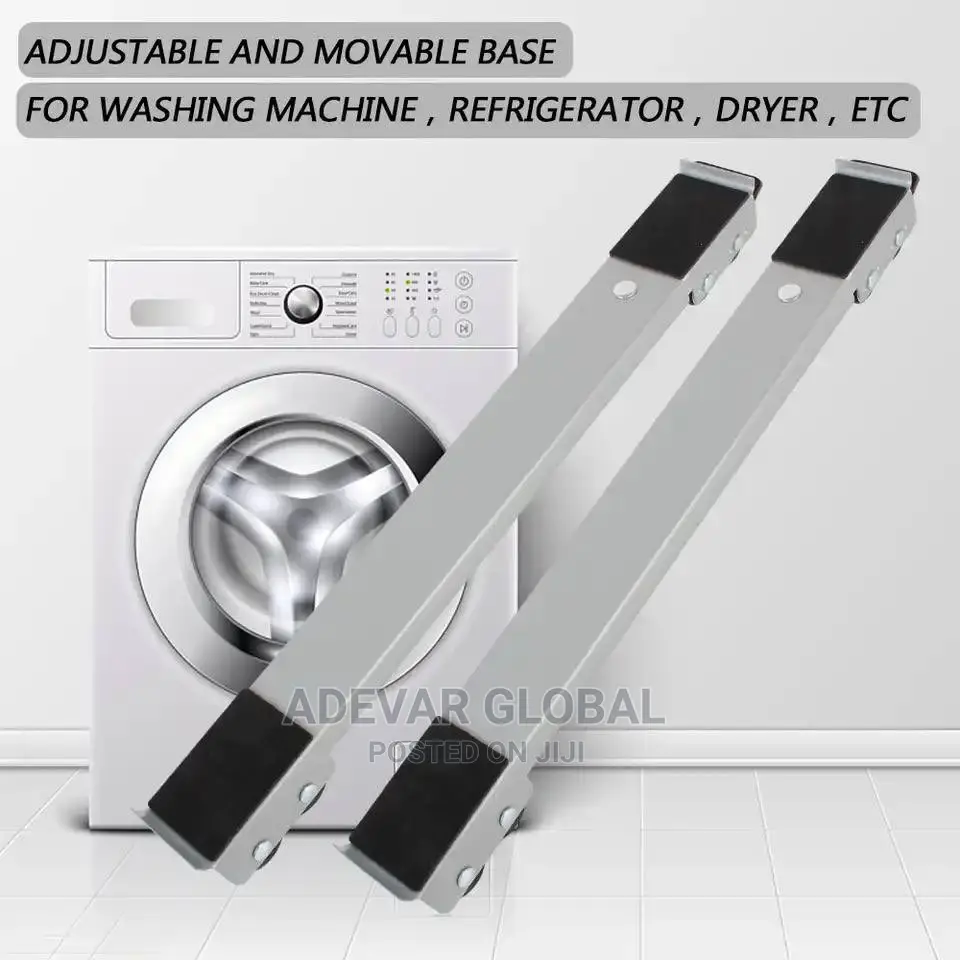 Rails With Wheels for Washing Machine Fridge Support Stand
