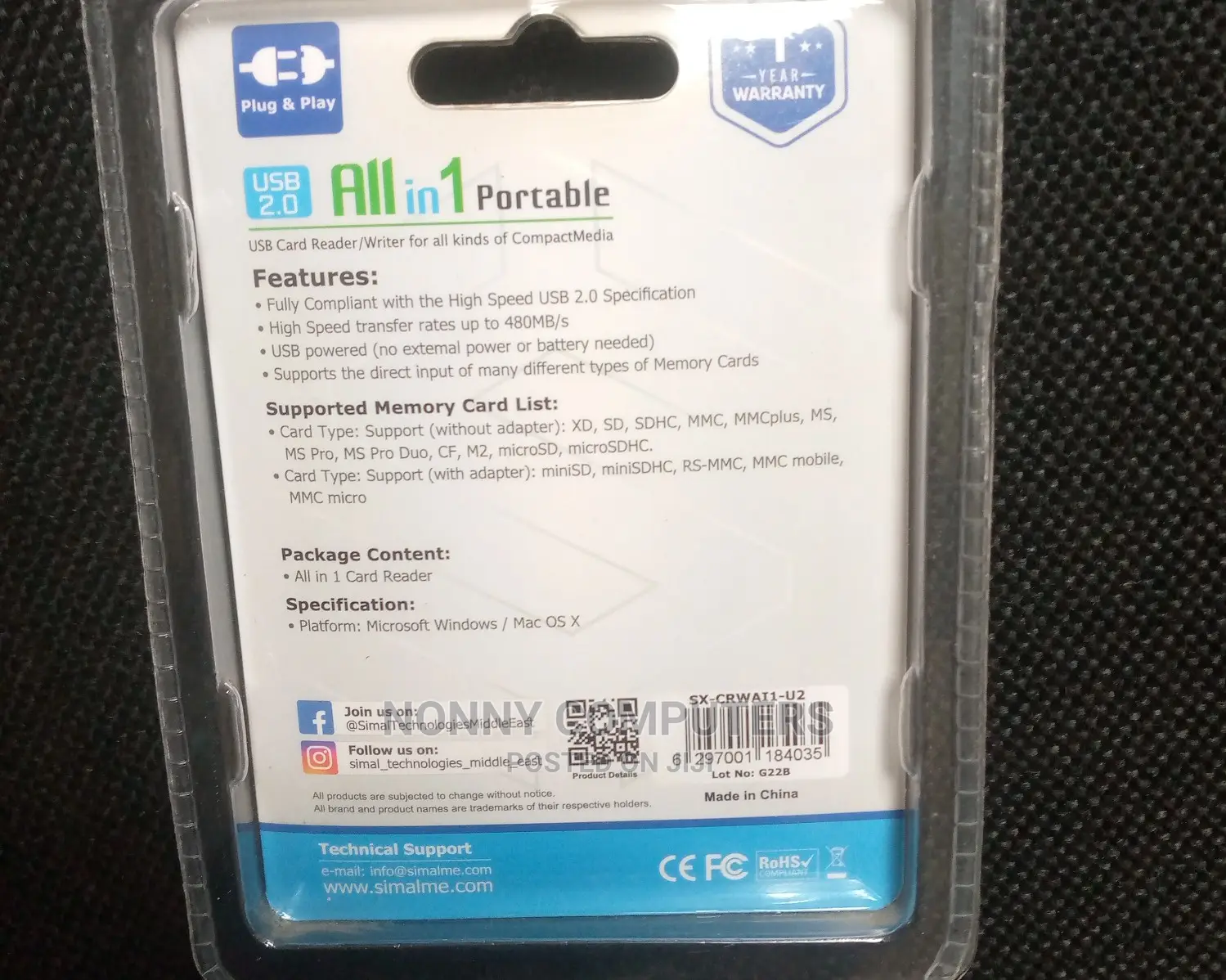 All in 1 Portable Card Reader