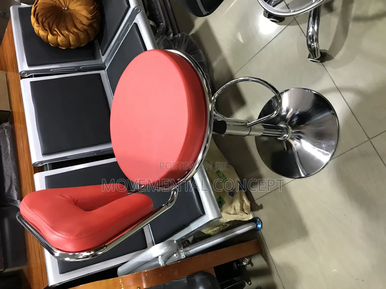 Red Bar Stool