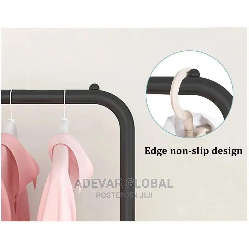 Double Pole Cloth Hanger Rack With Wheel Good for Boutique
