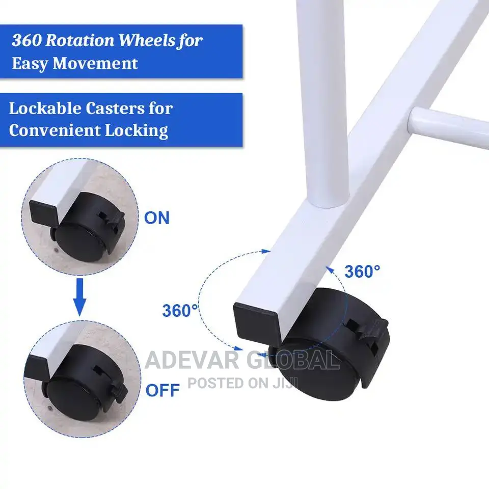 Double Pole Cloth Hanger Rack With Wheel Good for Boutique
