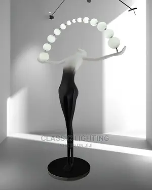Figure Art Sculpture Floor Lamp Designer Hotel Lobby