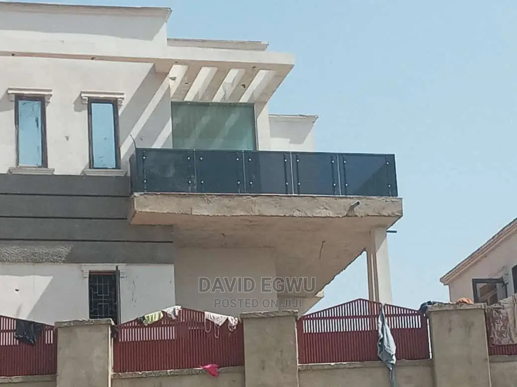 Glass Balcony With Stainless Top
