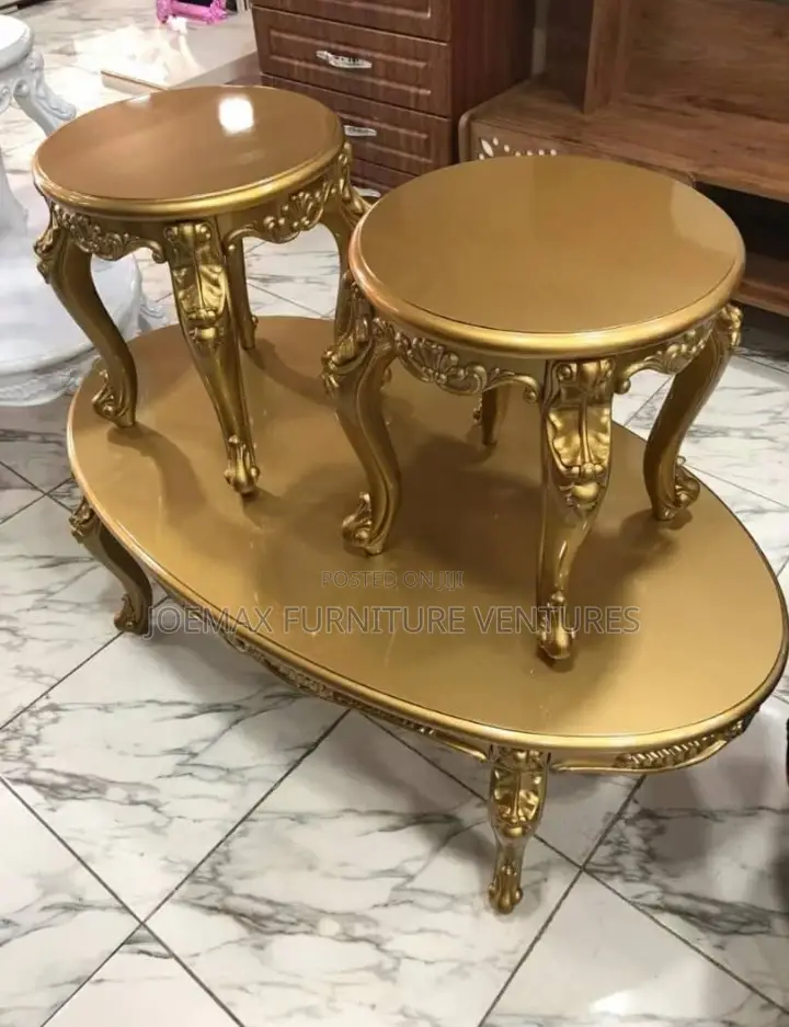 Pure Wooden Center Table Set.