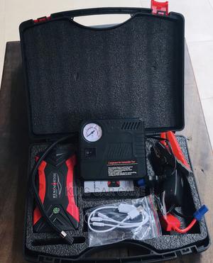 High-Power Jump Starter KIT + Power Bank and Tyre Inflator.