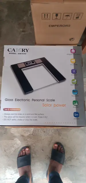 Camry Glass Electronic Personal Scale Solar Power