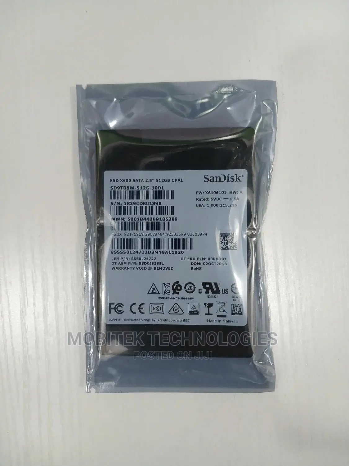 512gb Sandisk SSD X600 Sata 6gbps Solid State Laptop Drive