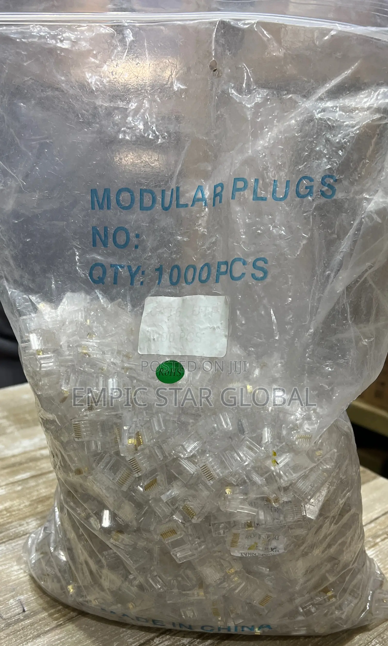 RJ45 Cat6e Connector 1000pcs Bag