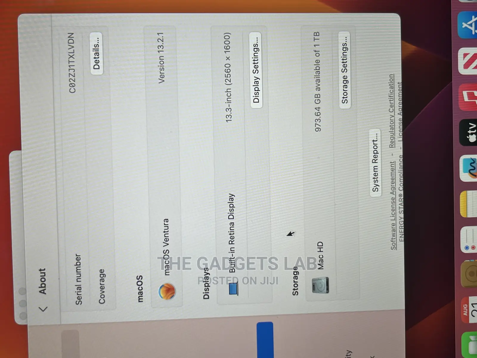 Laptop Apple MacBook Pro 2019 16GB Intel Core I7 SSD 1T