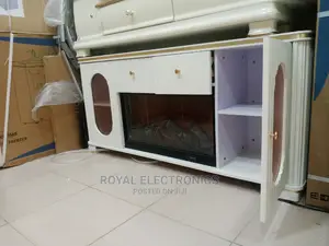 Very New White Fireplace TV Stands With Double Drawer