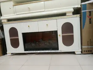Great Quality White Fireplace TV Stands With Double Drawer