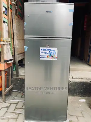 BRUHM Double Door Refrigerator 200L Low Voltage,Fast Cooling