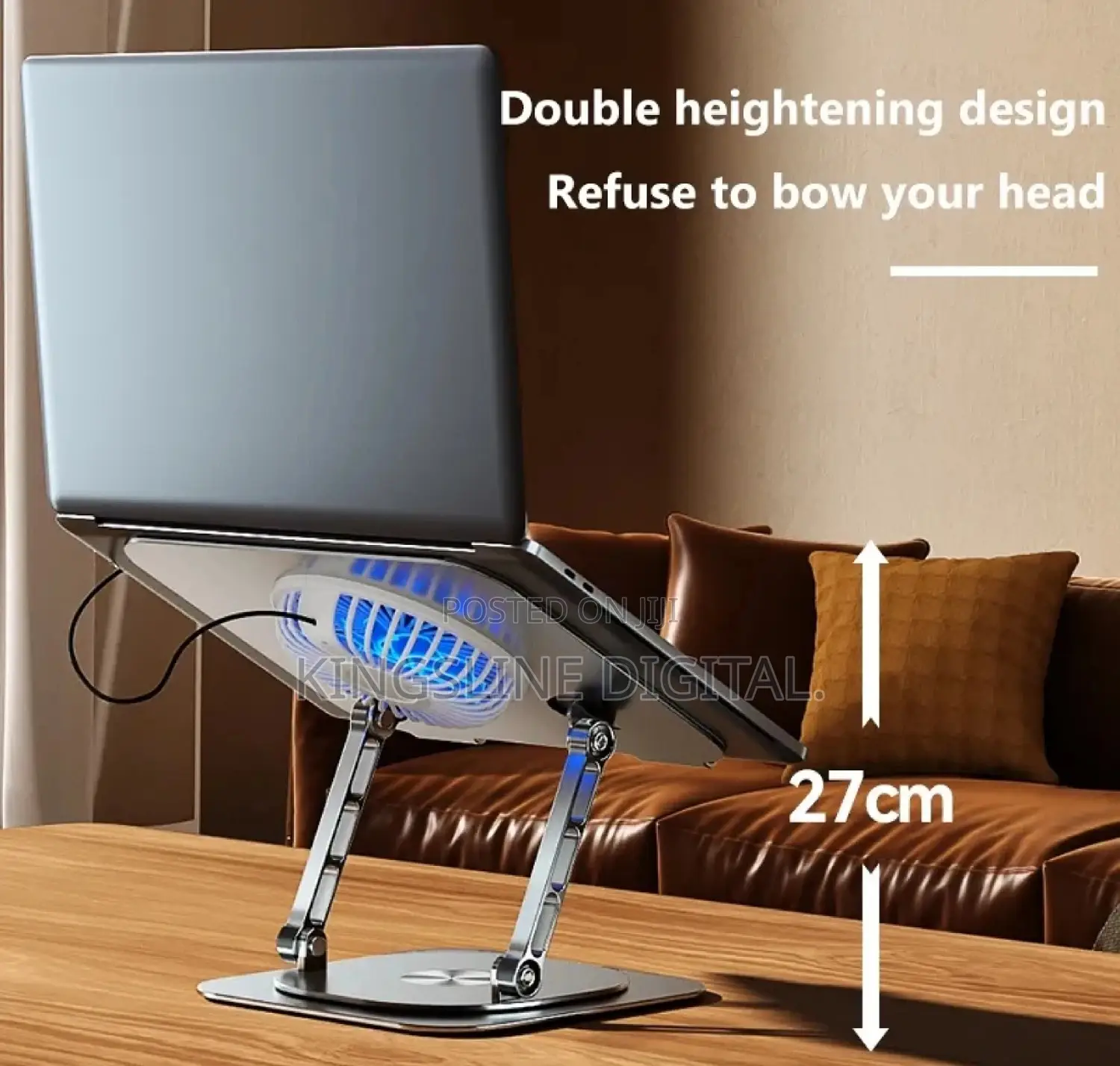 Laptop Stand 360 Rotation With Noise Free Cooling Fan