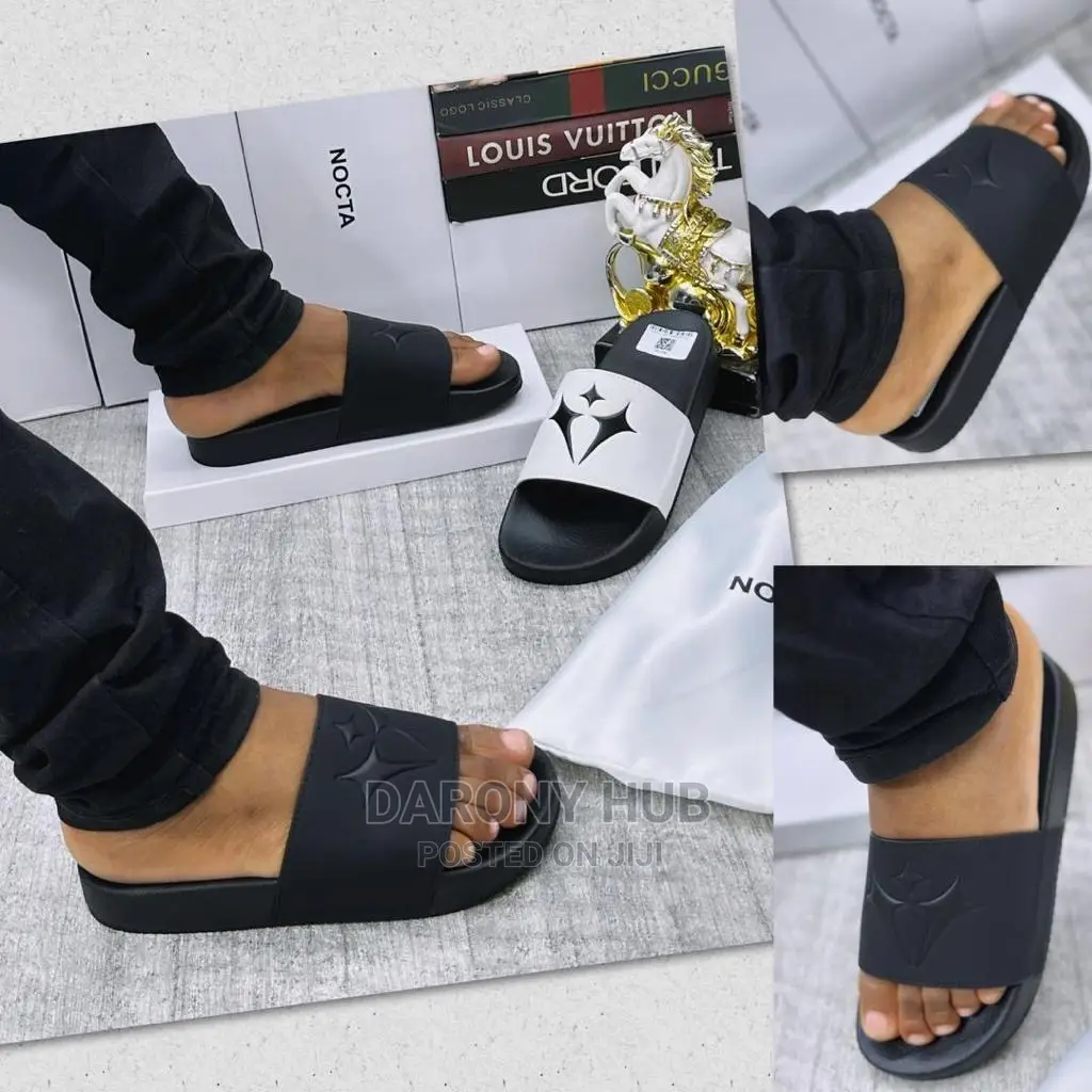 DESIGNER Black Slides_top Quality