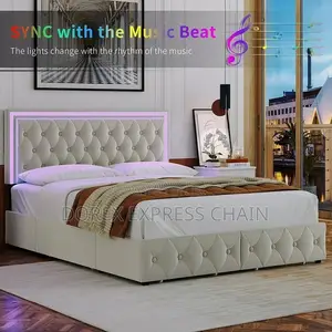 Queen Super Size Bedframe With Bedside.