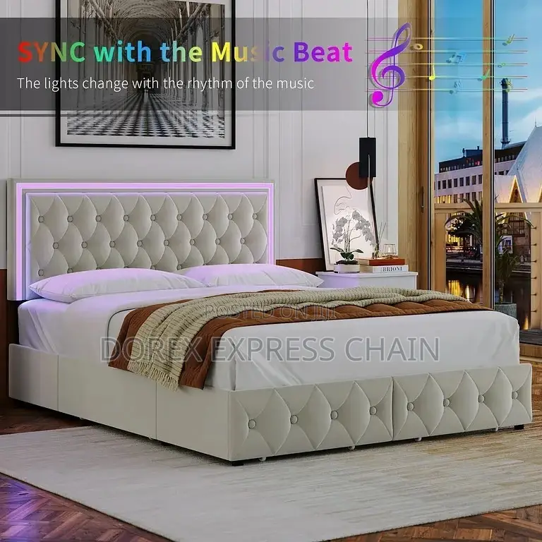 Queen Super Size Bedframe With Bedside.