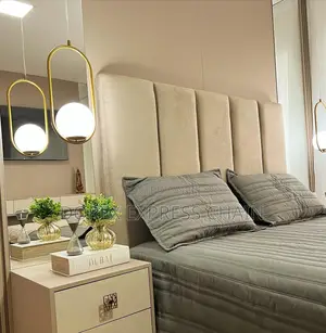 Beautiful Bedframe With Bedside and Mirror
